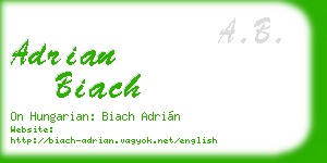 adrian biach business card